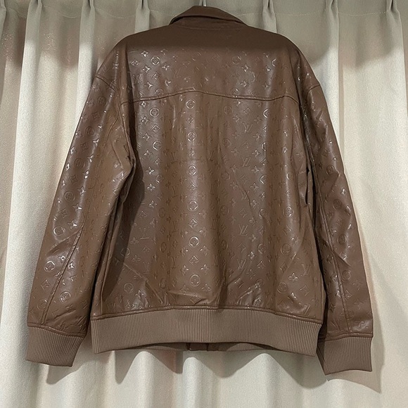 Louis Vuitton Brown Lapel Leather Jacket - Picture 7 of 7